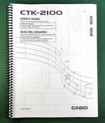 Casio CTK-2100 Instruction Manual: 46 Pages Coil Bound & Clear Covers!