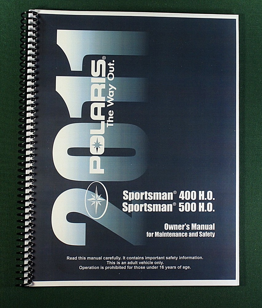 2011 Polaris Sportsman 500 H.O. ATV Owner’s Manual: 137 Pages & Clear Covers!