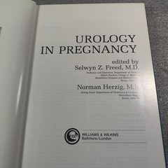 Vintage Urology In Pregnancy Selwyn Z Freed 1st Edition Signed Hardback