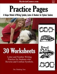 Practice pages – A unique method of writing symbols,Letters & Numbers. For D…
