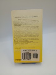 Rapid Guide to Chemical Incompatibilities by Pohanish & Greene 1997 Paperback