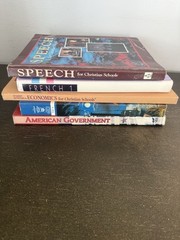 Lot of 5 Christian School Curriculum Books Speech French Government Economics