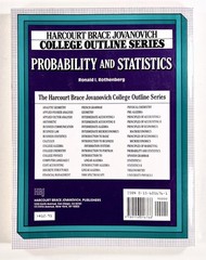 1992 Rothenberg HBJ COLLEGE OUTLINE: PROBABILITY & STATISTICS review manual TPB