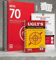 NFPA 70 2026 NEC Code Book + Ugly’s Electrical Ref Spiral + Index TAB 2026 USA