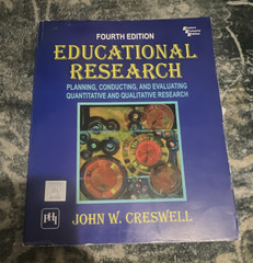 John W. Creswell Educational Research 4th Ed Paperback 2012 Pearson Textbook