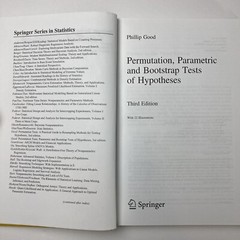 Permutation Parametric & Bootstrap Tests of Hypotheses Good Springer Hardcover