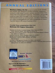 Annual Editions : Business Ethics 03/04 by John E. Richardson (2003, Trade…