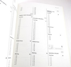 Vintage 1994 Welding Skills Workbook, Instructor Guide Quiz Answers Only, 28 pgs