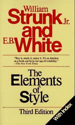 The Elements of Style, Third Edition – 0024181900, hardcover, William Strunk Jr