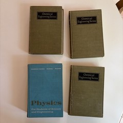 Vintage Chemical Engineering & Physics Textbook Lot HC Mid Century Decor