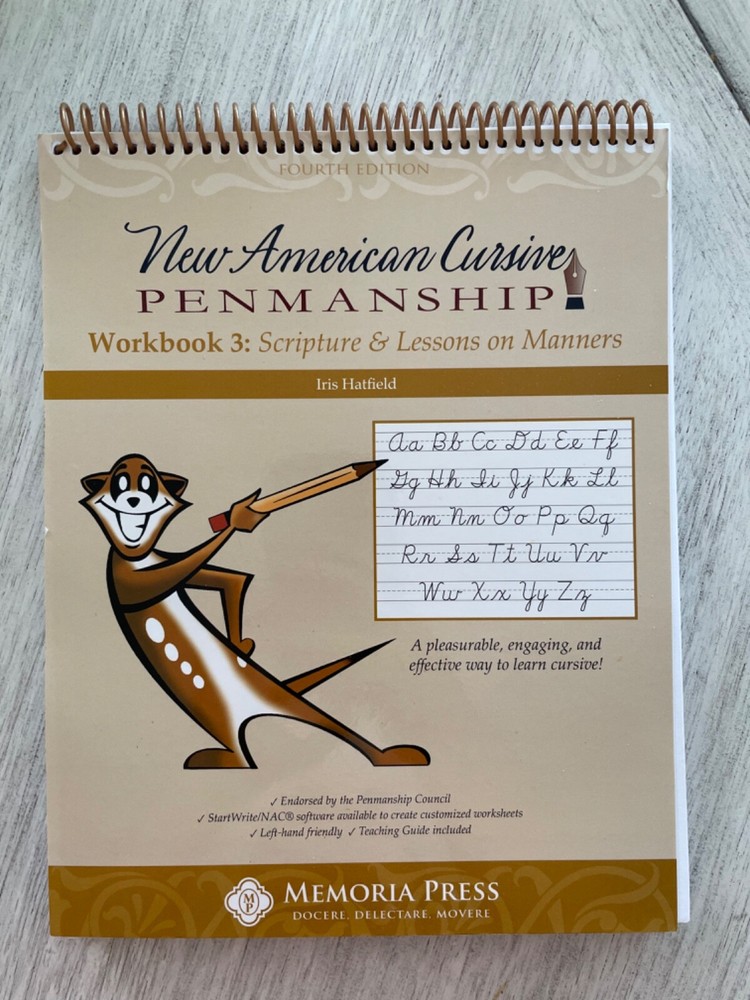 New American Cursive Workbook 3 – Famous Quotes & Lessons on Manners