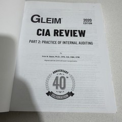 2020 Gleim CIA Review Part 2: Practice of Internal Auditing 40th Anniversary Ed.