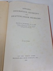 Applied Descriptive Geometry / Problem, 4th Edition by Frank M. Warner (1954 HC)