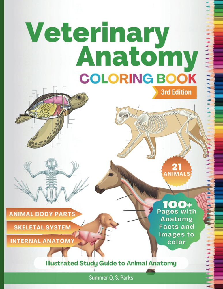 Veterinary Anatomy Coloring Book: Animal Anatomy and Veterinary Physiology Color