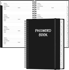 Password Book with Alphabetical Tabs – Large Size Password Keeper Journal Notebo