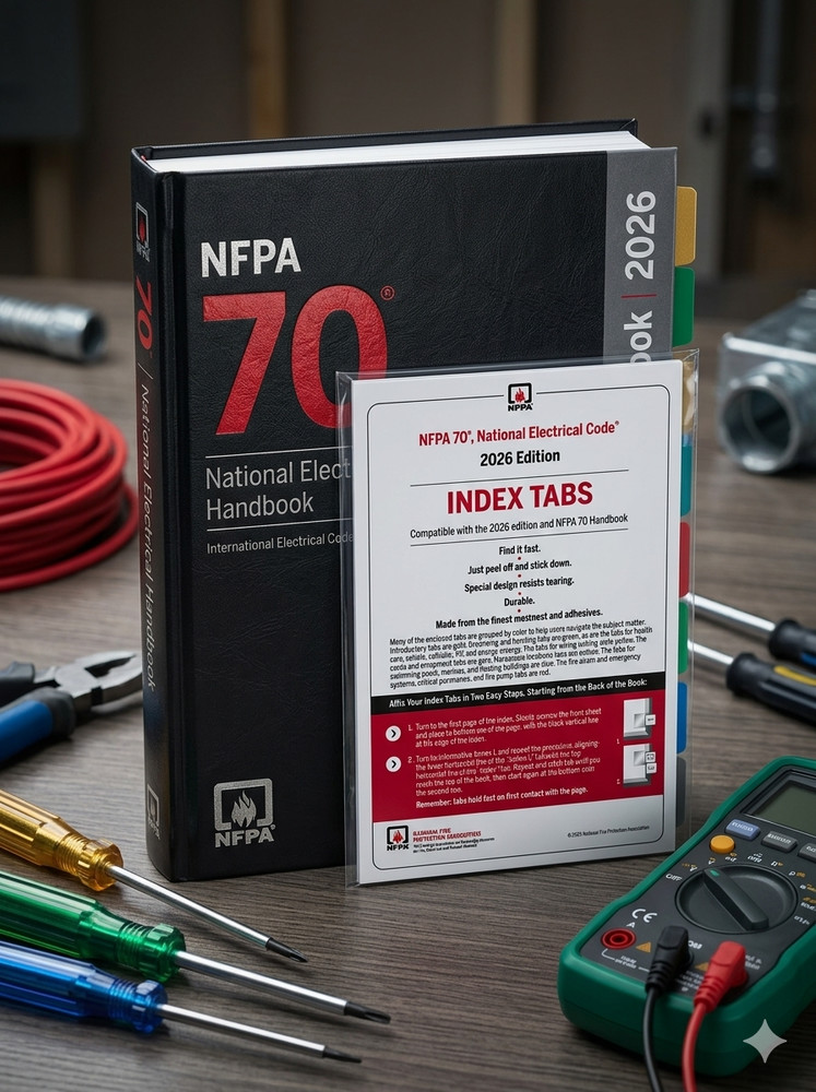 NFPA 70, National Electrical Code (NEC) Handbook 2026 Hardcover + Index tabs