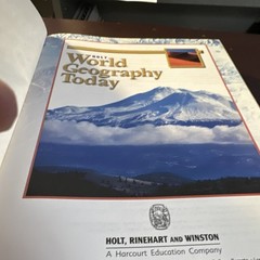 Holt Rinehart Winston World Geography Today Hardcover Textbook Rubenstein 2003