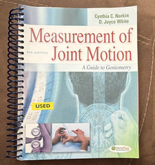 F.A. Davis Measurement of Joint Motion 4th Ed Norkin White 2009 Spiral