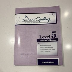 All About Spelling Level 5 Teacher’s Manual by Marie Rippel, Paperback