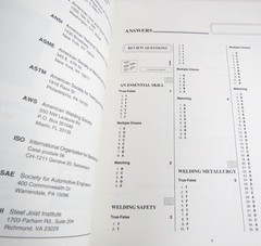 Vintage 1994 Welding Skills Workbook, Instructor Guide Quiz Answers Only, 28 pgs