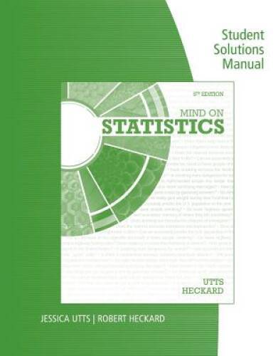 Student Solutions Manual for UttsHeckards Mind on Statistics, 5th – GOOD