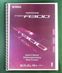 Yamaha PSR-A300 Instruction Manual: 94 Pages & Protective Covers!