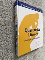 Quantitative Literacy Thinking Between the Lines Hardcover