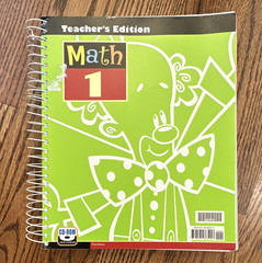 BJU Press Math 1 Teacher’s Edition Third Edition Spiral Bound w/ CD-ROM