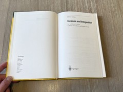 Measure and Integration by Heinz Konig 1997 HC / Vintage / Springer