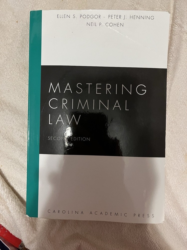 Mastering Criminal Law Second Edition Paperback, Carolina Academic Press