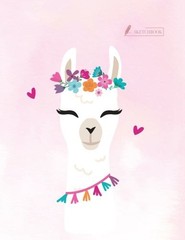 SKETCH BOOK: CUTE LLAMA COVER (8.5 X 11) INCHES 110 PAGES, By Char Story **NEW**