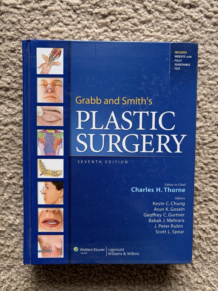 Grabb and Smith’s Plastic Surgery 7th edition, hard cover. Excellent condition.
