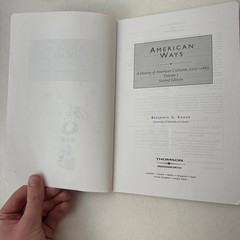 American Ways Vol 1 History of American Cultures 1500 to 1865 Benjamin G. Rader