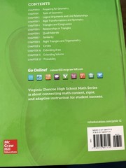 McGraw-Hill Education Glencoe Virginia Geometry Textbook 2019