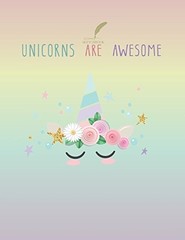 SKETCH BOOK: UNICORN ARE AWESOME COVER (8.5 X 11) INCHES By Char Story BRAND NEW