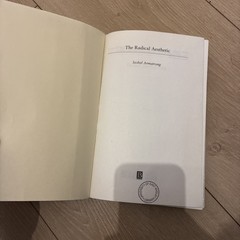 isobel armstrong, radical aesthetic, 1st Edition, Hardback, 2000