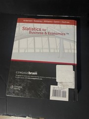 Statistics for Business and Economics (2016, Hardcover) by David R. Anderson