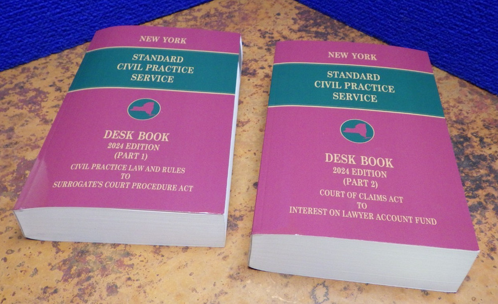 2024 New York Standard Civil Practice Service Desk Book Part 1 & 2 SC