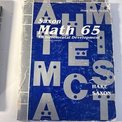 Saxon 65 Math SET (2nd Edition)65 Textbook, Answer Key & Test Forms (cover Wear)