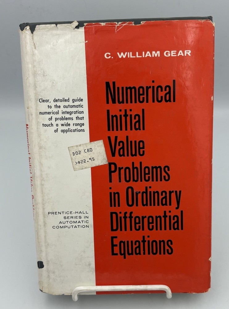 Numerical Initial Value Problems…By C. William Gear (1971) 1st Ed. HC DJ