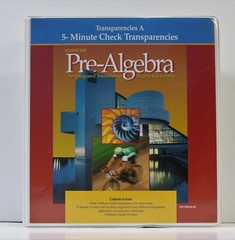 Glencoe Pre-Algebra TEACHER’S EDITION 5-min Check ▪Transparencies A▪ McGraw-Hill
