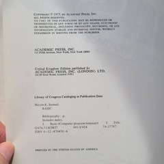 Textbook Basic Samuel L Marateck Computer Programming NYU Language 1975 HC