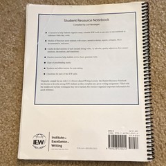 Institute for Excellence in Writing Student Resource Notebook, Lori Verstegen, …