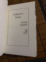 Collector’s Choice Peter Marks Signed 1972 1st Edition 1st Printing HC DJ