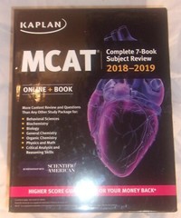 MCAT COMPLETE 7 BOOK SUBJECT REVIEW 2018-2019 BOX SET IN VERY GOOD CONDITION