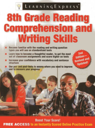 8th Grade Reading Comprehension and Writing Skills – Paperback – GOOD