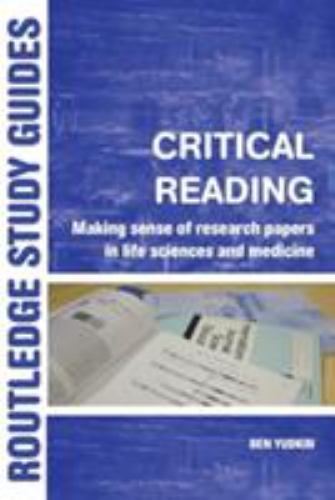 Critical Reading (Routledge Study Guides), Yudkin, Ben, 9780415303224