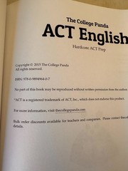 College Panda’s ACT English : Hardcore ACT Prep by Nielson Phu 2015