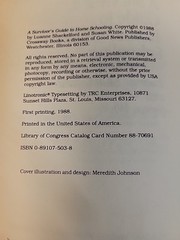 Survivor’s Guide to Home Schooling by Luanne Shackelford and Susan White 1988