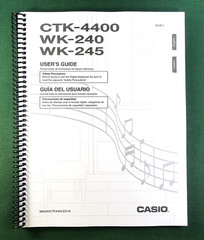 Casio WK-240 WK-245 Instruction Manual: 76 Pages Coil Bound & Clear Covers!